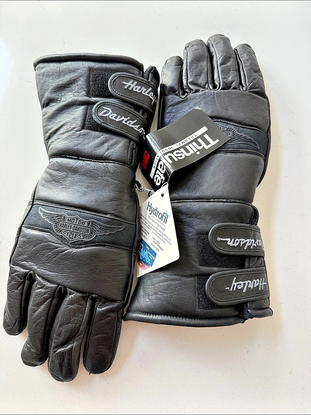 Harley-Davidson Leather Thinsulate Gloves in Black XL NWT